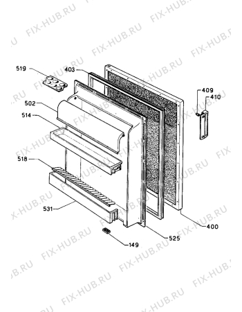 Взрыв-схема холодильника Zanussi Z9175TR - Схема узла Refrigerator door