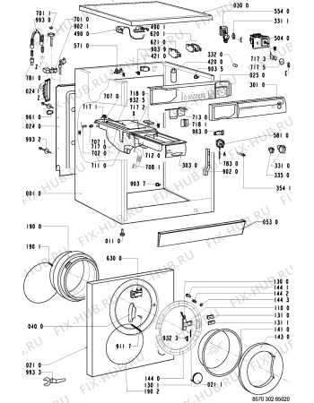 Схема №2 AWM 302/4 с изображением Декоративная панель для стиралки Whirlpool 481245210289