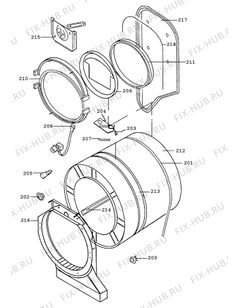 Взрыв-схема стиральной машины Zanussi TD902EC - Схема узла Drum