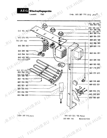 Взрыв-схема комплектующей Aeg LAV1065 CH - Схема узла Section 6