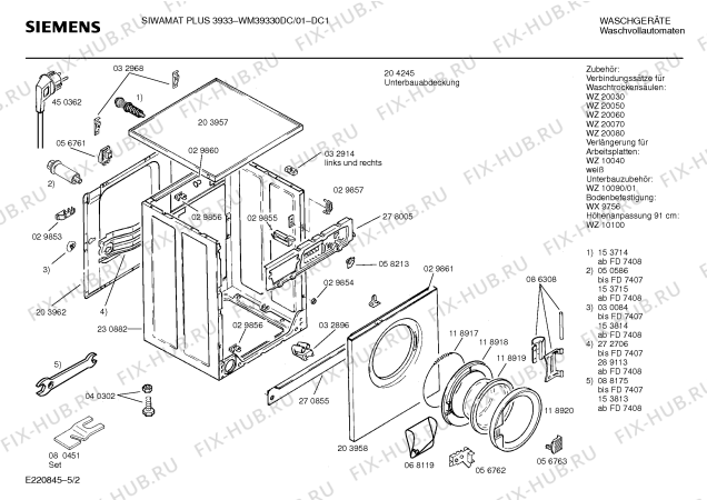 Схема №4 WM39330DC SIWAMAT PLUS 3933 с изображением Панель для стиралки Siemens 00285482