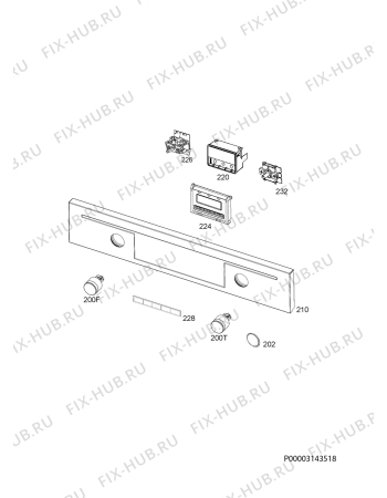 Взрыв-схема плиты (духовки) Aeg CIB6671APM - Схема узла Command panel 037