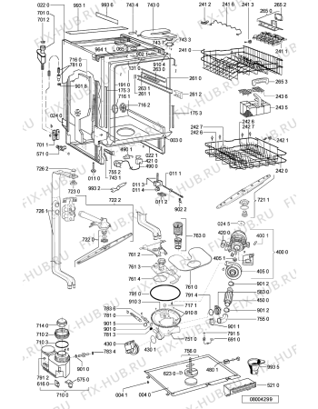 Схема №2 WP 75 с изображением Блок управления для посудомоечной машины Whirlpool 481221479506
