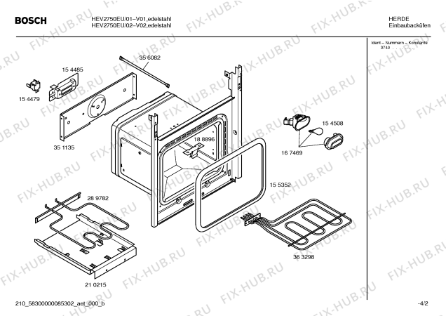 Схема №4 HEV2750EU с изображением Ручка конфорки для плиты (духовки) Bosch 00419893