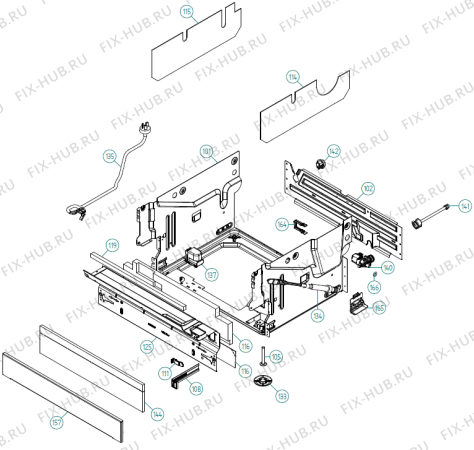 Схема №4 D5454 AU   -Stainless (340734, DW90.1) с изображением Панель для посудомойки Gorenje 342978