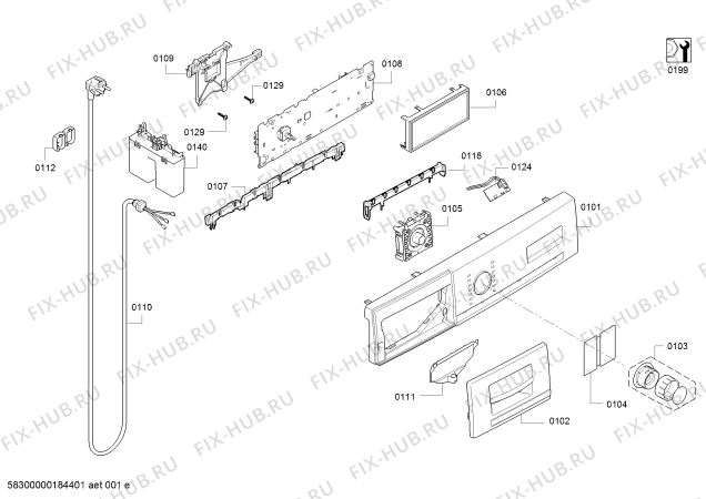 Схема №3 WM12W690PL iQ700 intelligent dosing system с изображением Силовой модуль запрограммированный для стиралки Siemens 11022382