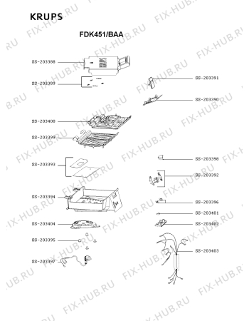 Схема №1 FDK452/BAA с изображением Ножка для вафельницы (бутербродницы) Krups SS-203395