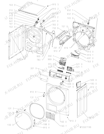 Схема №2 MTD09HPWH1 (F090170) с изображением Блок управления для стиралки Indesit C00325016