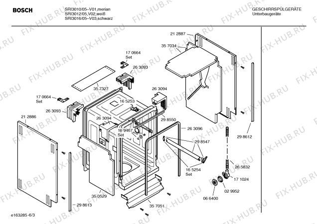 Взрыв-схема посудомоечной машины Bosch SRI3012 - Схема узла 03