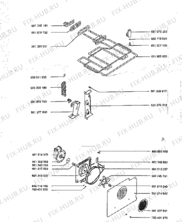 Взрыв-схема плиты (духовки) Aeg 3201B-D - Схема узла Electrical equipment