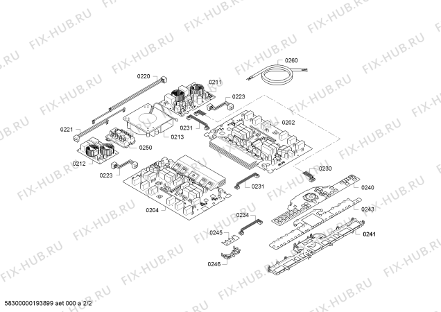 Схема №2 CI272100 с изображением Модуль управления для духового шкафа Bosch 11009190