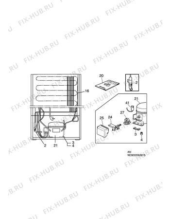 Взрыв-схема холодильника Husqvarna Electrolux QT3071W - Схема узла C10 Cold, users manual
