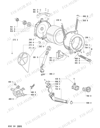 Схема №2 AWO/D 4010 с изображением Микромодуль для стиралки Whirlpool 481221470317