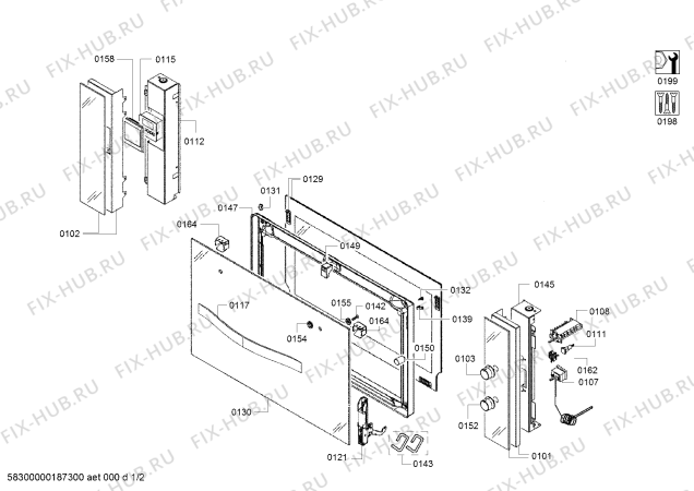 Схема №2 B94M43N3 с изображением Решетка для плиты (духовки) Bosch 11007652