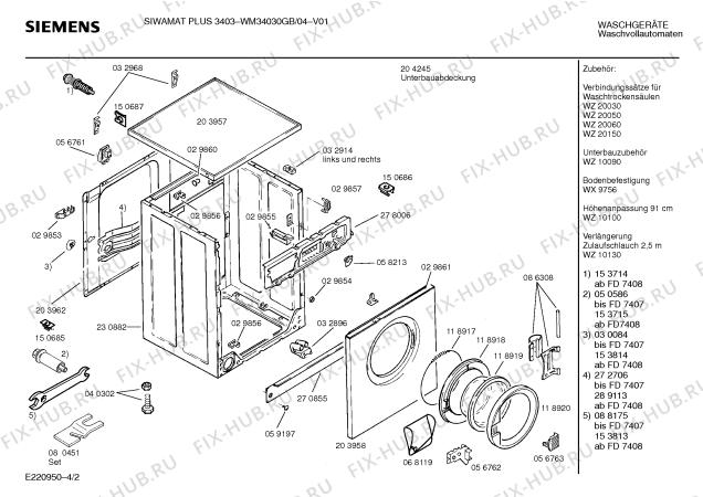 Схема №3 WM34030GB SIWAMAT PLUS 3403 с изображением Панель для стиралки Siemens 00288235