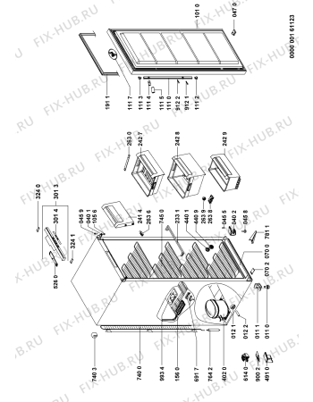 Схема №1 AFG 8080/1/IX с изображением Сенсорная панель для холодильника Whirlpool 480132100599