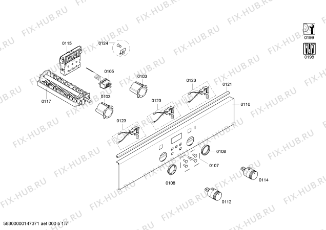 Схема №7 HC858540U с изображением Стеклокерамика для электропечи Siemens 00685063