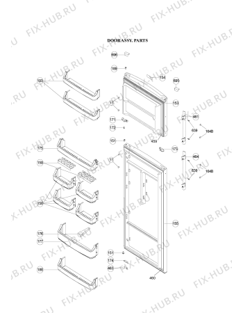 Схема №4 WTH4410 NFW с изображением Дверца для холодильника Whirlpool 482000020256