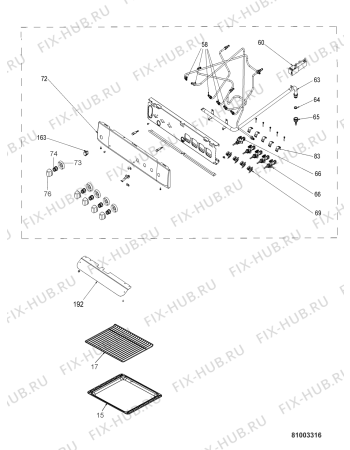 Схема №4 ACM 5611 G/WH с изображением Решетка на поверхность для плиты (духовки) Whirlpool 482000020025