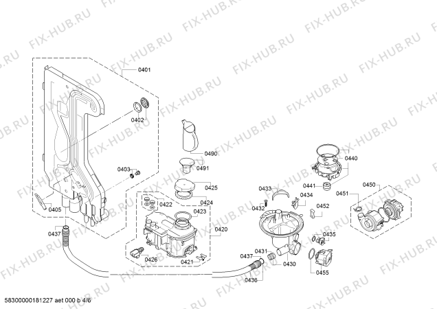 Схема №6 SMI40E55IL SilencePlus made in Germany с изображением Передняя панель для посудомойки Bosch 00791385