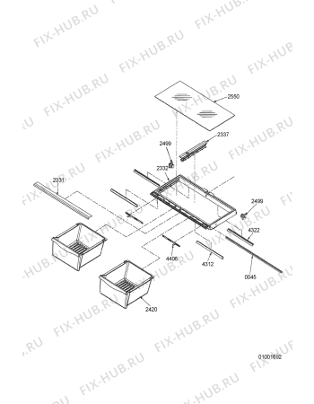 Схема №15 G25E FSB23IX с изображением Обшивка для холодильной камеры Whirlpool 481246448222