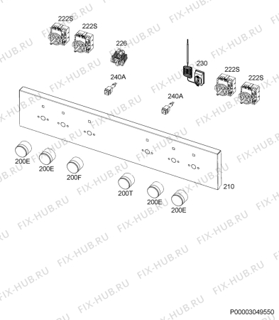 Схема №1 EHAB с изображением Панель для электропечи Aeg 5612110204