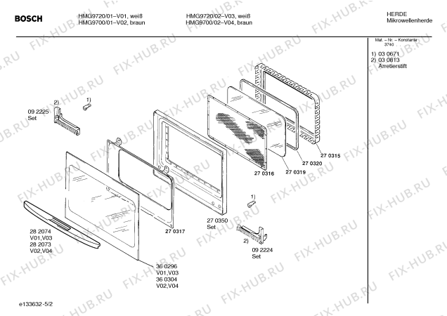Схема №4 HMG9700 с изображением Инструкция по эксплуатации для микроволновой печи Bosch 00527452