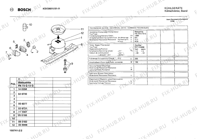 Взрыв-схема холодильника Bosch KSV2601I - Схема узла 02