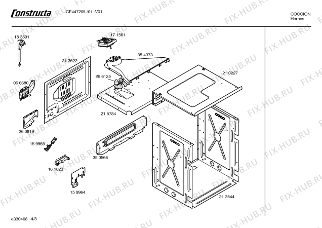 Схема №4 CF44750IL с изображением Инструкция по эксплуатации для плиты (духовки) Bosch 00529645