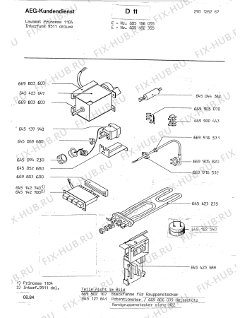 Взрыв-схема посудомоечной машины Interfunk (N If) INTERFUNK 9511DELUXE - Схема узла Section6