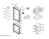 Схема №2 KGV36V14 с изображением Дверь морозильной камеры для холодильника Bosch 00681815
