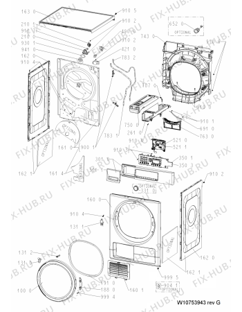 Схема №2 KTHW2 10855 с изображением Обшивка для стиралки Whirlpool 481010887558