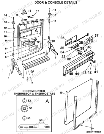 Схема №4 DF42P (F035657) с изображением Блок управления для холодильника Indesit C00209512