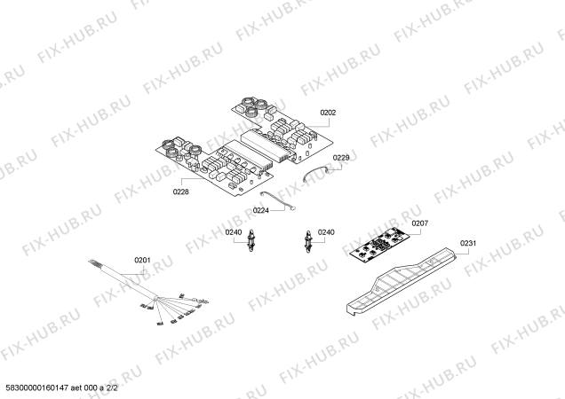 Взрыв-схема плиты (духовки) Bosch PIE651R14X BO.4I.60.SQ.X.X.Bis - Схема узла 02