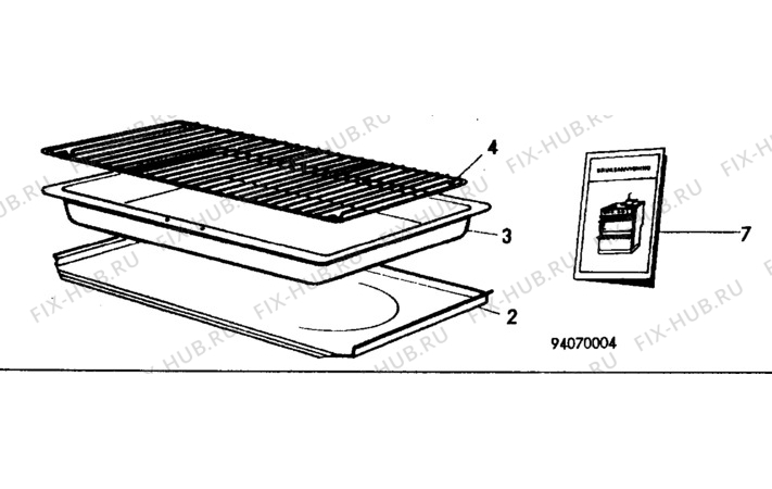 Взрыв-схема посудомоечной машины Electrolux CF6440 - Схема узла H10 Oven Furniture, Users manual