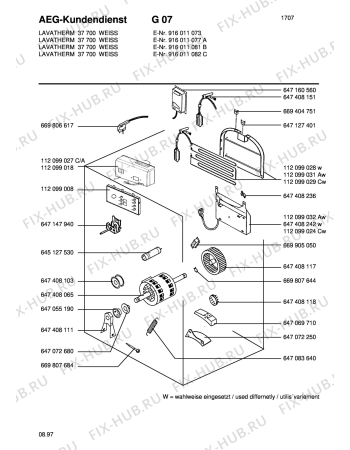 Взрыв-схема стиральной машины Aeg LTH37700DK - Схема узла Section3