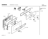Схема №4 HB23064GB с изображением Передняя часть корпуса для духового шкафа Siemens 00366788