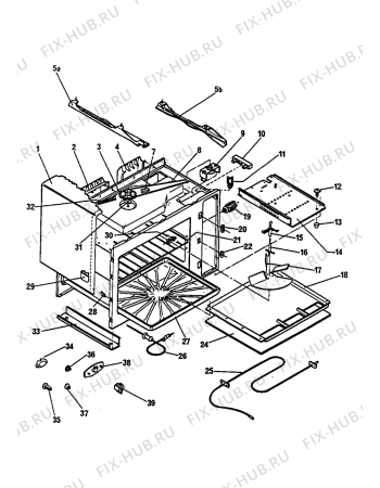 Взрыв-схема микроволновой печи Electrolux NF4065W - Схема узла Oven equipment