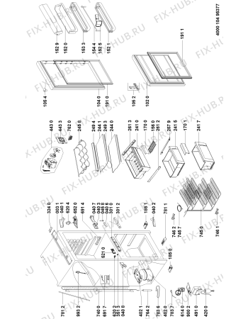 Схема №1 ART 920/A+ с изображением Контейнер для холодильной камеры Whirlpool 481010480028