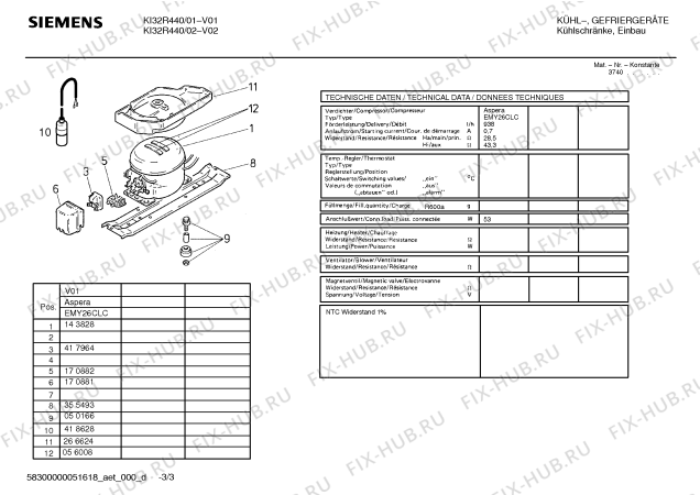 Схема №2 KI32R440 с изображением Инструкция по эксплуатации для холодильной камеры Siemens 00588860