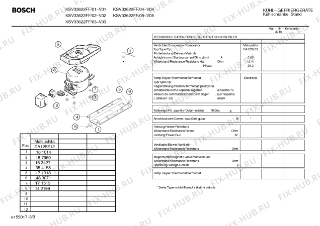 Взрыв-схема холодильника Bosch KSV33622FF - Схема узла 03