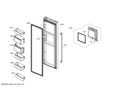 Схема №5 KA80DA40SA Side by side с изображением Поднос для холодильника Siemens 00708659