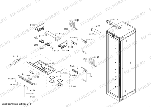 Схема №5 RW464361AU Gaggenau с изображением Силовой модуль для холодильника Bosch 00749118