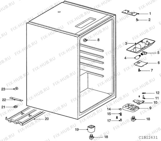 Взрыв-схема холодильника Rosenlew RJVL125 - Схема узла C10 Cabinet