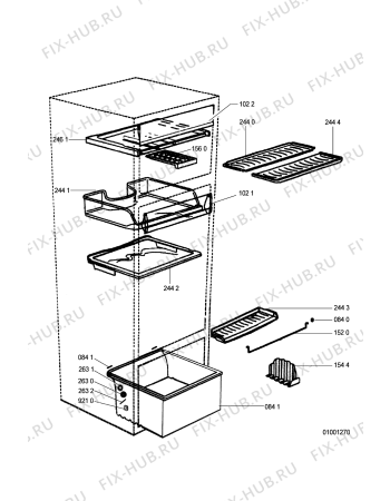 Схема №4 ARG 762 с изображением Шарнир для холодильника Whirlpool 481241719085