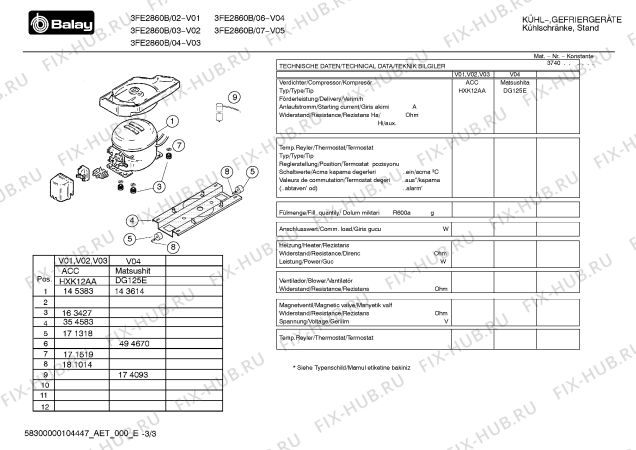 Схема №2 3FE2760B с изображением Инструкция по эксплуатации для холодильной камеры Bosch 00591076