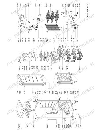 Схема №1 CBA 282 с изображением Корпусная деталь для холодильника Whirlpool 481245310249