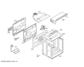Схема №4 HB3BY55 с изображением Передняя часть корпуса для духового шкафа Bosch 00444706