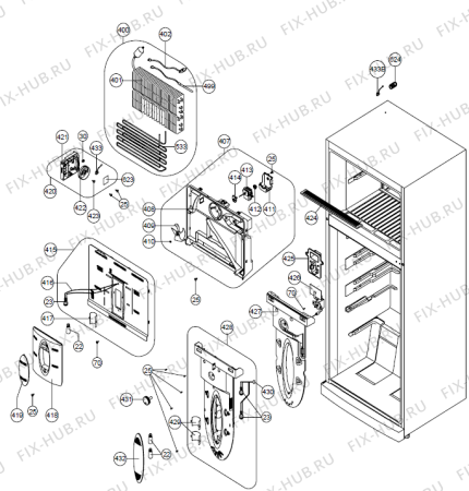 Взрыв-схема холодильника Gorenje NRF71433W (248710, GN465MCEX.STK) - Схема узла 03