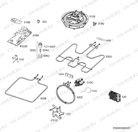 Взрыв-схема плиты (духовки) Ikea MIRAKULOS 002.847.20 - Схема узла Electrical equipment